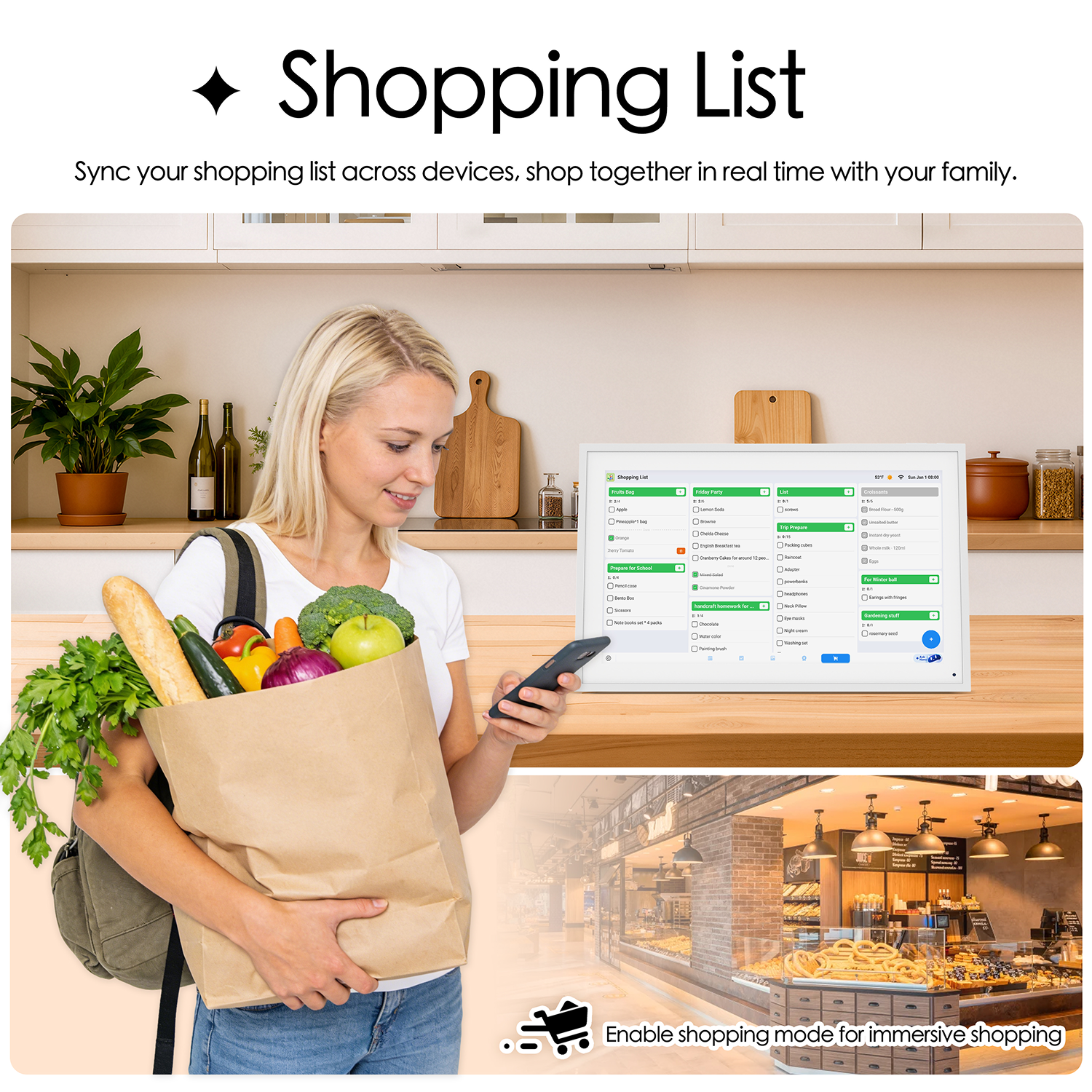 Snugee Family Calendar Display 15.6″ Touchscreen
