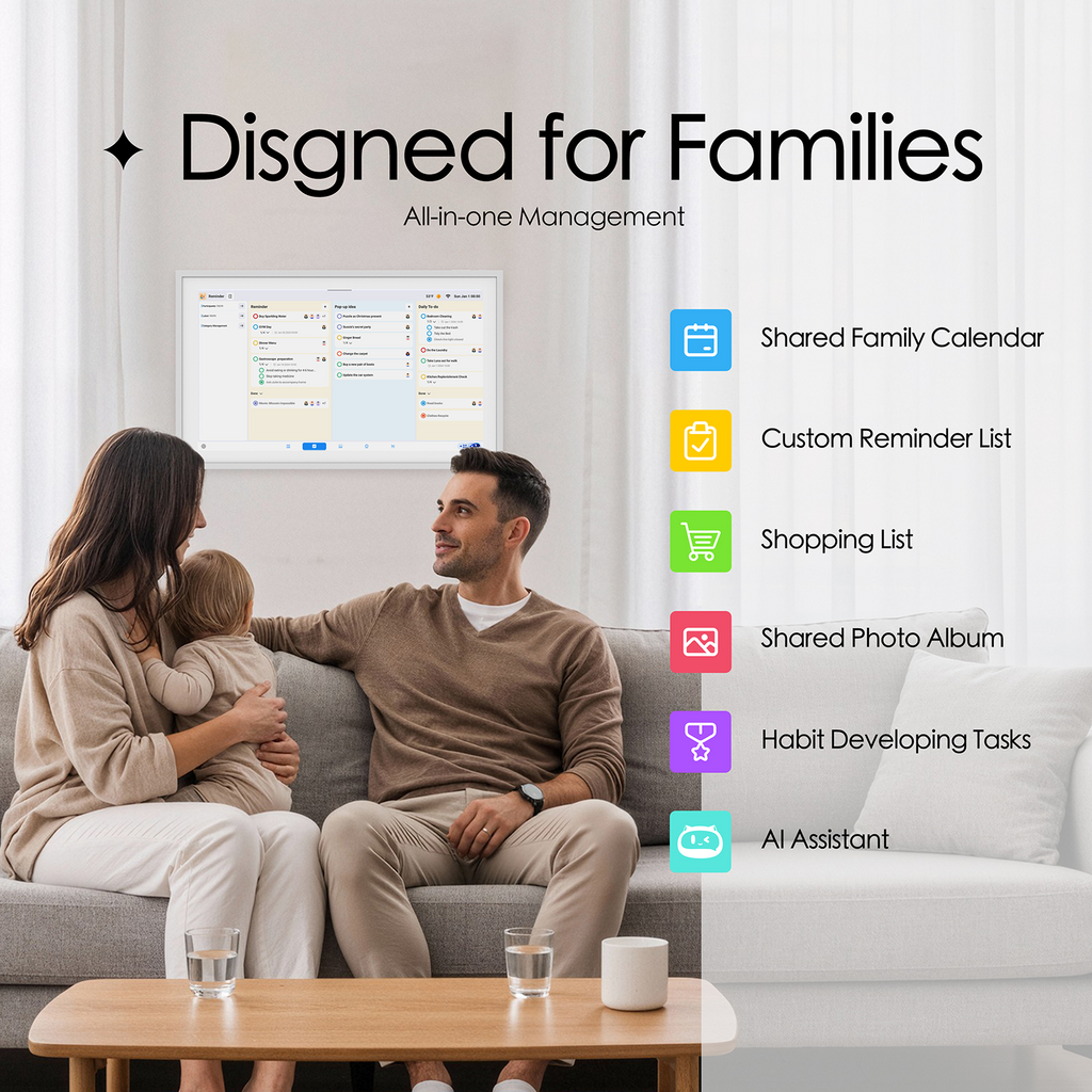 Snugee Family Calendar Display 15.6″ Touchscreen